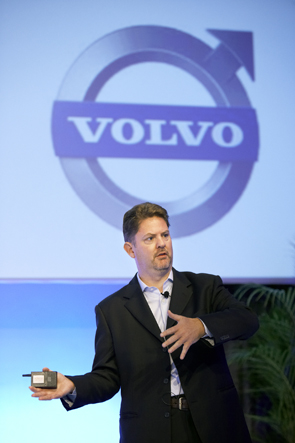 Volvo CE president and chief executive Pat Olney in Miami today. 